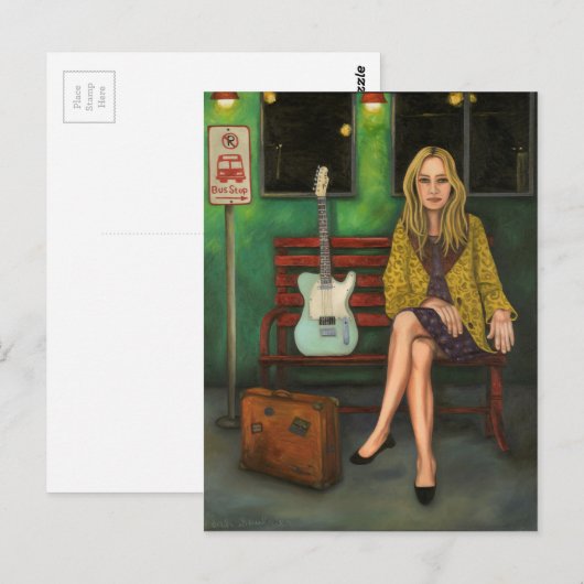 Muziekreiziger 2 briefkaart (Voorkant / Achterkant)