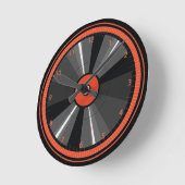 Muziekretro LP Vinyl Record wandklok (Hoek)