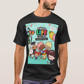 Muziekretro Manga Toca Boca Anime Cute Graphic Gif T-shirt