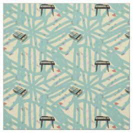 Muziekretro Organrecorder Patroon Graffiti Fabric Stof