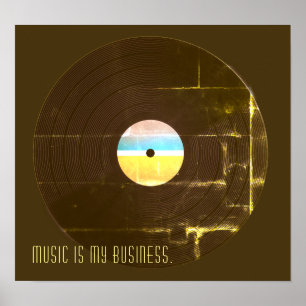 Muziekretro  plaat bord cover poster