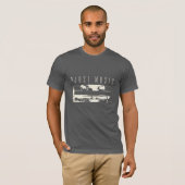 Muziekretro-stijl muzikaal afdrukken t-shirt (Voorkant volledig)