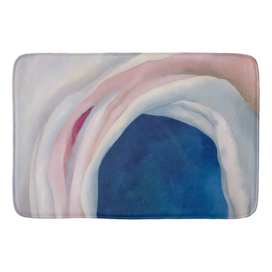 Muziekroze en blauw door O'Keeffe Badmat (Voorkant)