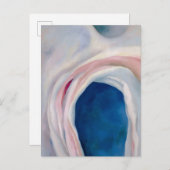 Muziekroze en blauw door O'Keeffe Briefkaart (Voorkant / Achterkant)