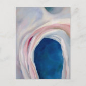 Muziekroze en blauw door O'Keeffe Briefkaart (Voorkant)