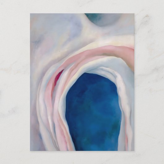 Muziekroze en blauw door O'Keeffe Briefkaart (Voorkant)