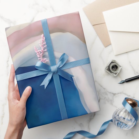 Muziekroze en blauw door O'Keeffe Cadeaupapier (Geschenken)