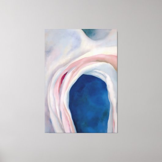 Muziekroze en blauw door O'Keeffe Canvas Afdruk (Voorkant)