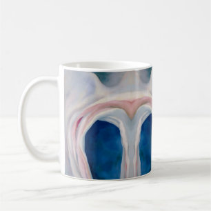 Muziekroze en blauw door O'Keeffe Koffiemok