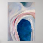 Muziekroze en blauw door O'Keeffe Poster (Voorkant)