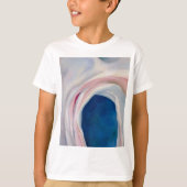 Muziekroze en blauw door O'Keeffe T-shirt (Voorkant)