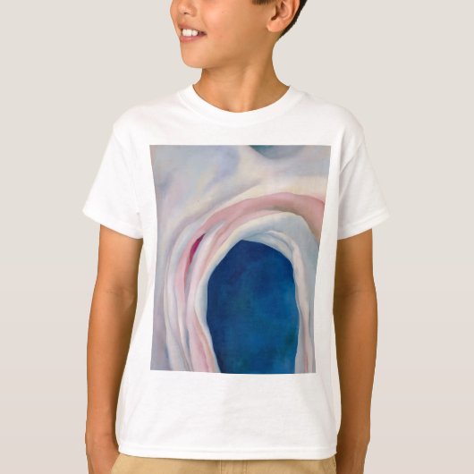 Muziekroze en blauw door O'Keeffe T-shirt (Voorkant)