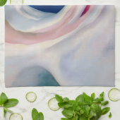 Muziekroze en blauw door O'Keeffe Theedoek (Gevouwen)