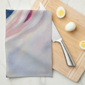 Muziekroze en blauw door O'Keeffe Theedoek (Quarter Fold)