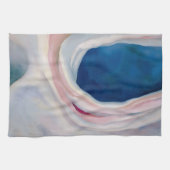 Muziekroze en blauw door O'Keeffe Theedoek (Horizontaal)