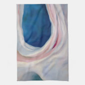 Muziekroze en blauw door O'Keeffe Theedoek (Verticaal)