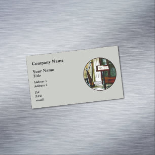 Muziekruimte met Harp Magnetisch Visitekaartje