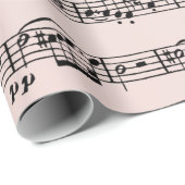 Muzieksamenstelling op verloopachtergrond cadeaupapier (Rol Hoek)