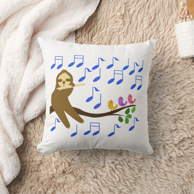 Muzieksamenwerking: slet en vogels T-Shirt Kussen (Deken)