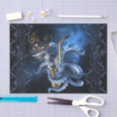 Muzieksaxofone met octopus tissuepapier (Craft)