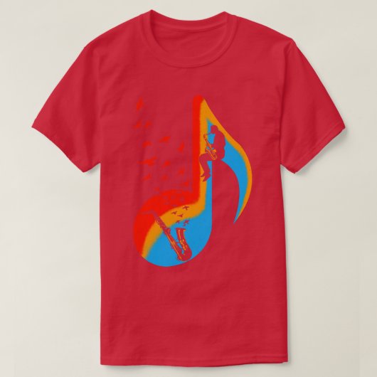 Muzieksaxofonist T-shirt (Design voorkant)