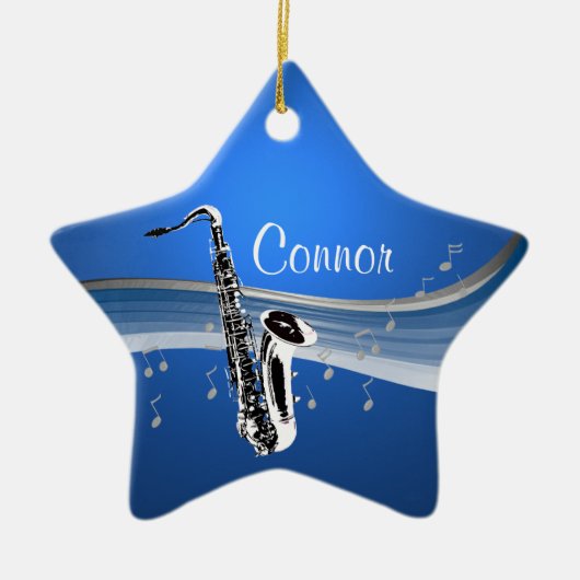 Muzieksaxofoon Keramisch Ornament (Voorkant)
