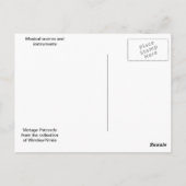 Muziekscènes en -instrumenten briefkaart (Achterkant)