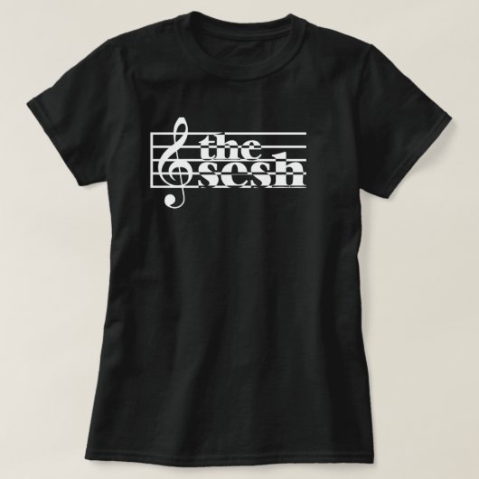 Muziekschaal voor dames "het sesh" t-shirt (Design voorkant)