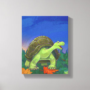 Muziekschildpad Canvas Afdruk