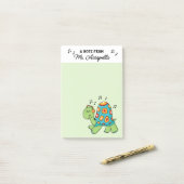Muziekschildpad Muziekleraar Gepersonaliseerd Post-it® Notes (Op bureau)