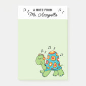 Muziekschildpad Muziekleraar Gepersonaliseerd Post-it® Notes (Voorkant)