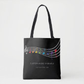 Muziekschool Evenement Kinderen Rainbow Choir Tote Bag (Voorkant)