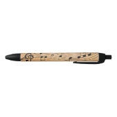 Muziekschool Faux Leather Musical Personeel & Noti Zwarte Inkt Pen (Bodem)