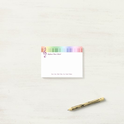 Muziekschool Post-it® Notes (Op bureau)