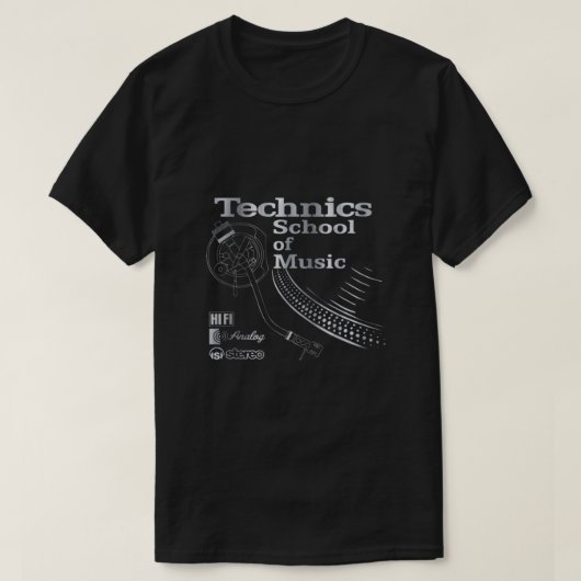 Muziekschool voor technici t-shirt (Design voorkant)