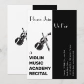 Muziekschool voor Viool Elegante Moderne Uitvoerin Kaart (Voorkant / Achterkant)