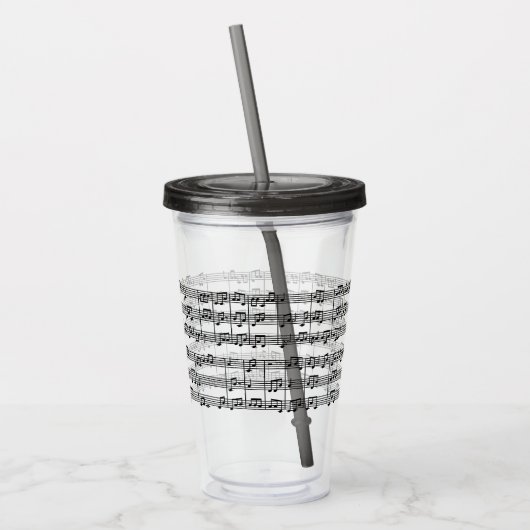 Muziekscore acrylgetumblers acryl drinkbeker (Links)