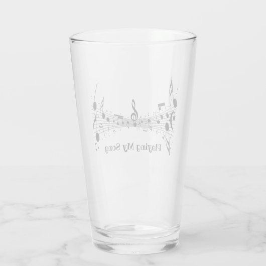 Muziekscore Drink glas (Achterkant)