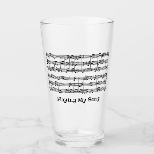 Muziekscore Drink glas (Voorkant)