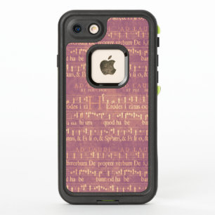  muziekscore in lichtroze boven Paars