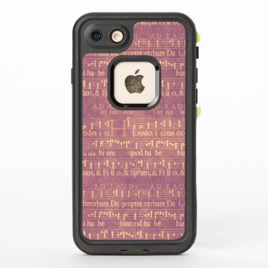  muziekscore in lichtroze boven Paars (Achterkant)