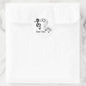 Muziekscore leraar muzikant componist S Ronde Sticker (Tas)