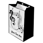 Muziekscore Middelgrote Gift Bag Medium Cadeauzakje (Voorkant Gekanteld)