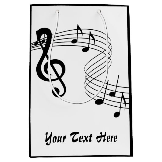 Muziekscore Middelgrote Gift Bag Medium Cadeauzakje (Voorkant)