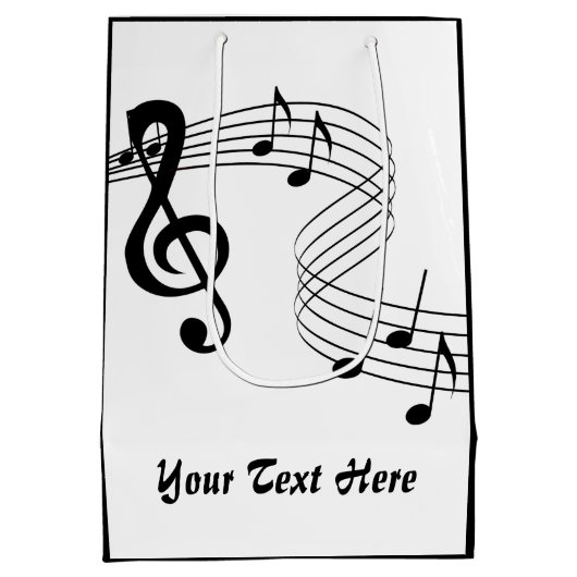 Muziekscore Middelgrote Gift Bag Medium Cadeauzakje (Achterkant)