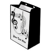 Muziekscore Middelgrote Gift Bag Medium Cadeauzakje (Achterkant Gekanteld)