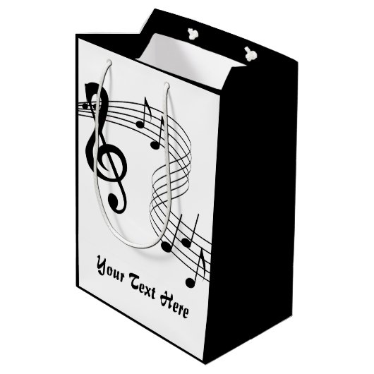 Muziekscore Middelgrote Gift Bag Medium Cadeauzakje (Achterkant Gekanteld)