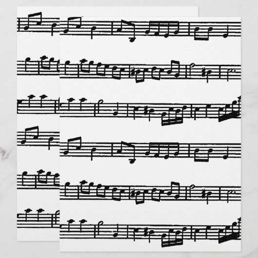 Muziekscore origami paper (Voorkant / Achterkant)