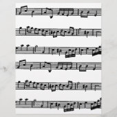 Muziekscore origami paper (Achterkant)