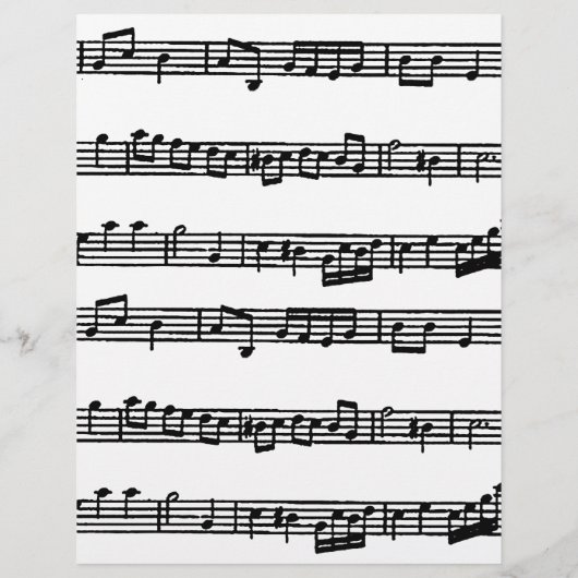 Muziekscore origami paper (Achterkant)